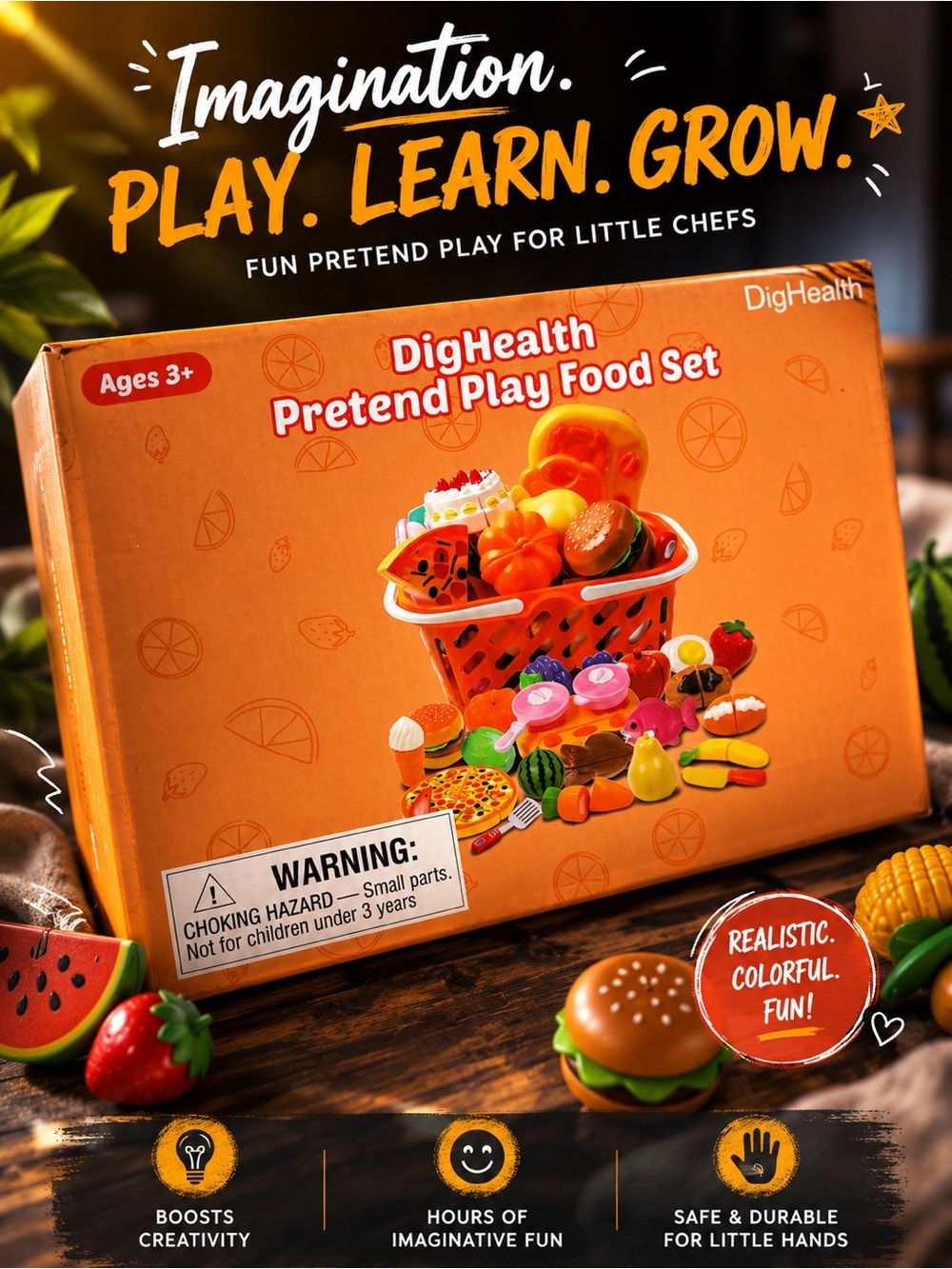 Kids Pretend Play Food Set -